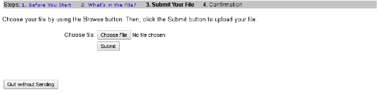 Browse to locate W-2 file