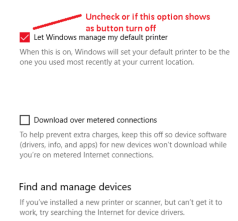 Windows 10 Printer Settings