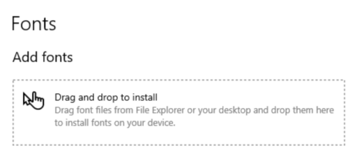 Add Fonts Windows 10